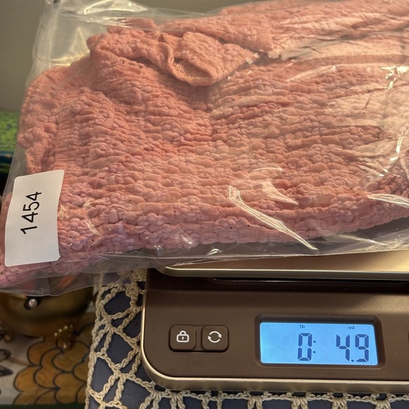 POL Womens Pink‎ Smocked Puff Sleeve Cropped Ruffle Button Top Med Cottagecore - Picture 10 of 10